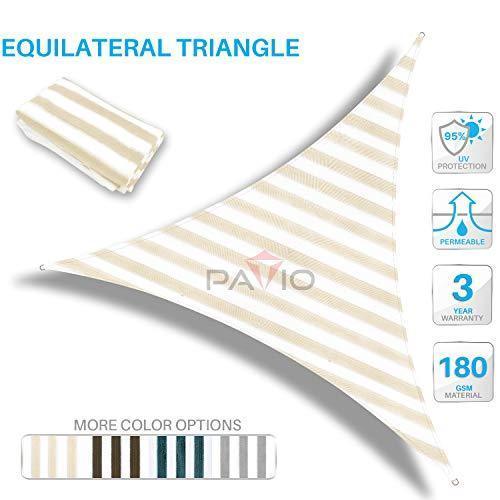 Patio Paradise 20 x 20 x 20 Beige Sun Shade Sail Triangle Canopy