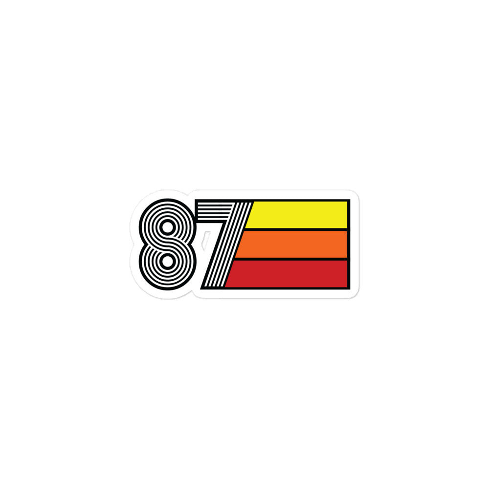 1987 Retro Tri-Line Decal Bubble-free Vinyl Stickers