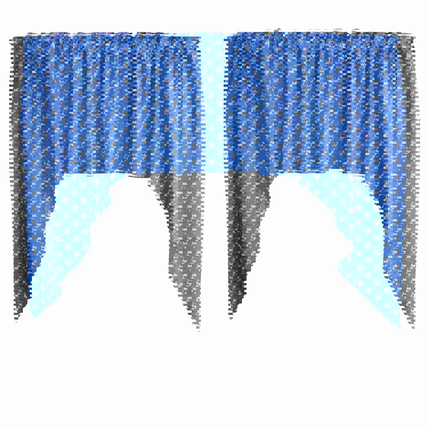 Swag Valance Cotton Stars Print - 58" Wide / 36" Tall