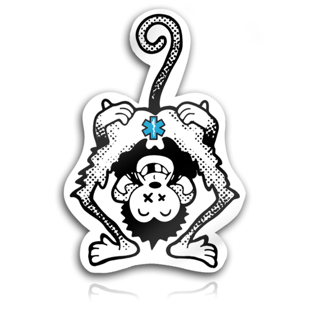 EMT / Medic Monkey Sticker Decal - High Quality Digital Print