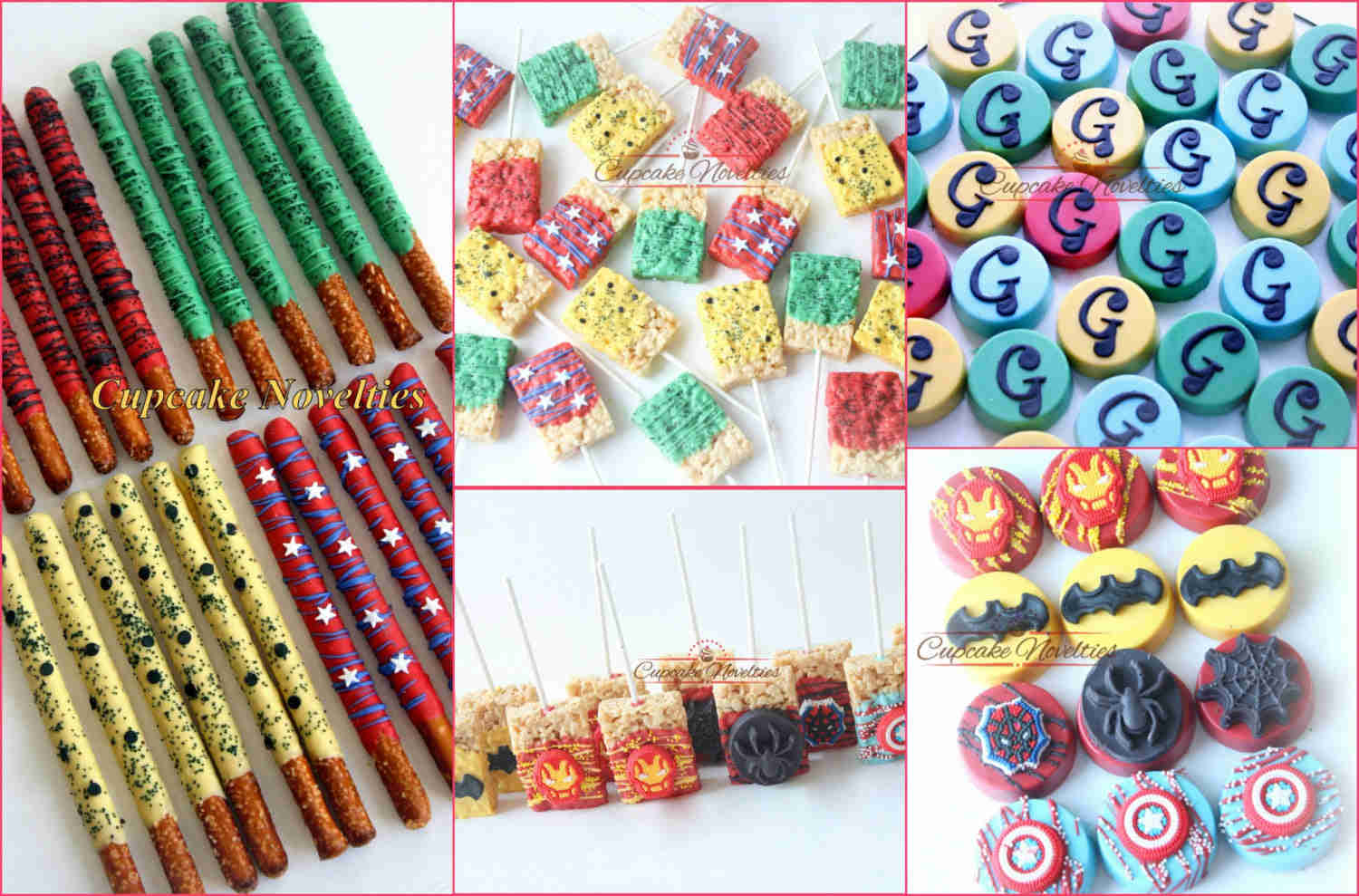 Superhero Birthday Chocolate Dipped Pretzels - Custom Party Favors
