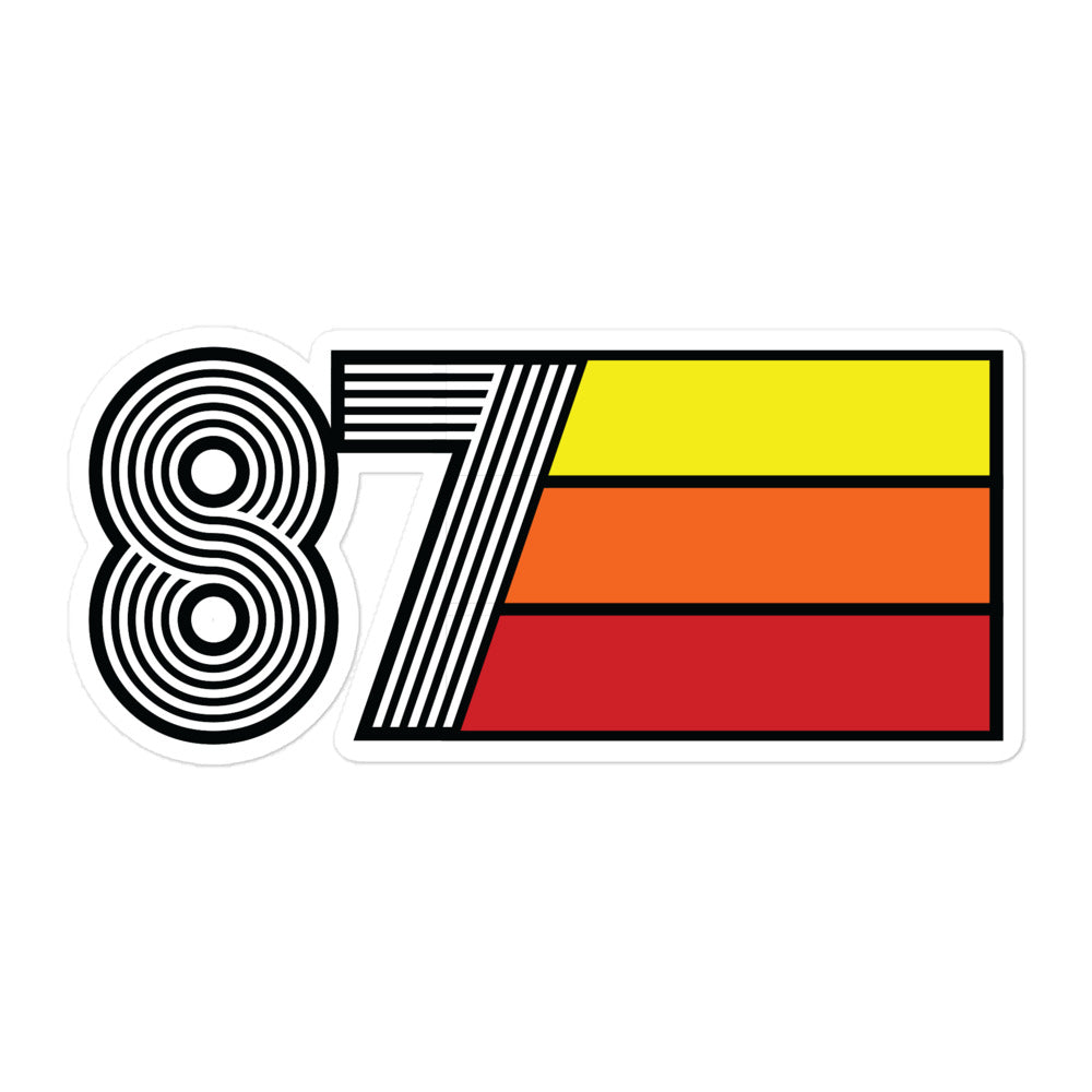 1987 Retro Tri-Line Decal Bubble-free Vinyl Stickers