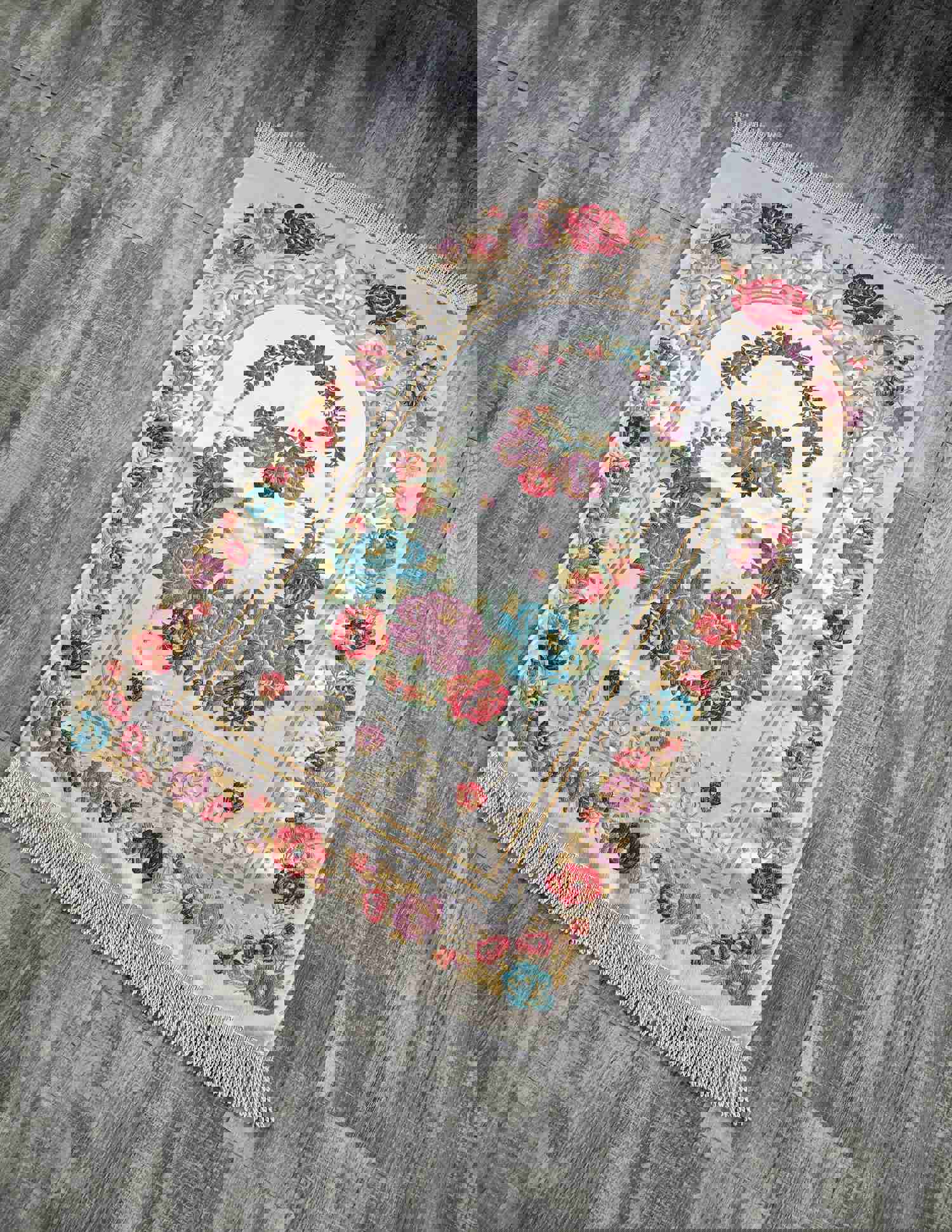 Lux Red Roses Prayer Mat | Premium Islamic Prayer Rug with Tasbih | Wedding & Special Occasion Gift