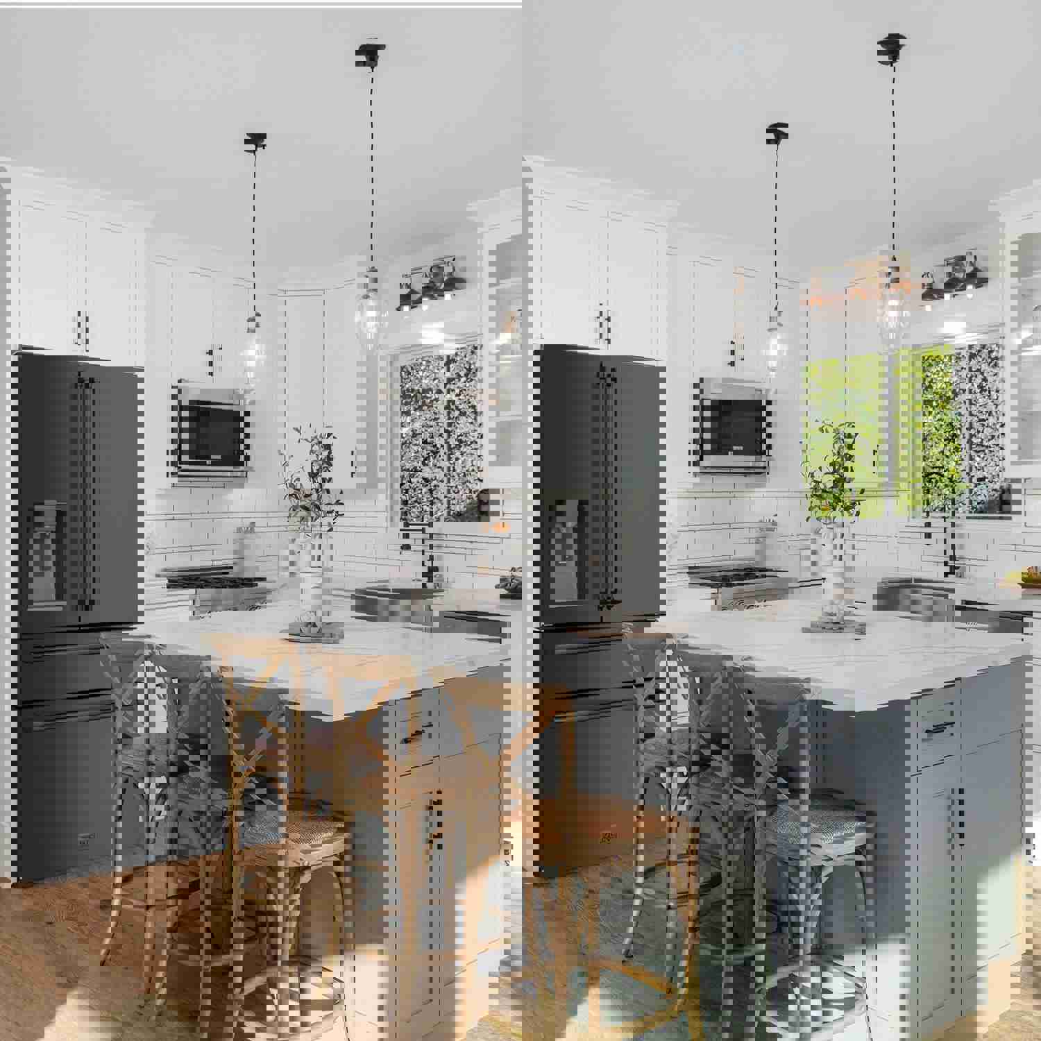 ZLINE 36-Inch 21.6 cu. ft Freestanding French Door Refrigerator with Water and Ice Dispenser in Fingerprint Resistant Black Stainless Steel