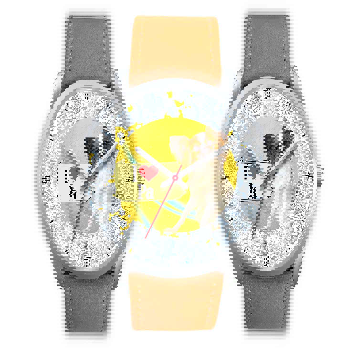 Cute Papillon Dog Pennsylvania Christmas Special Wrist Watch