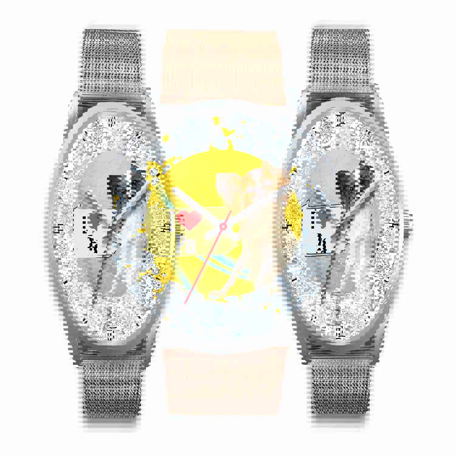 Cute Papillon Dog Pennsylvania Christmas Special Wrist Watch