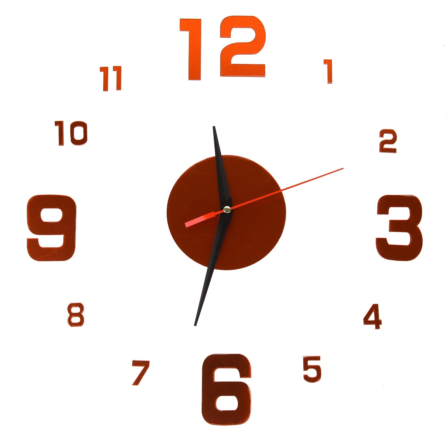 Mini Home Wall Clock 3D DIY Acrylic Mirror Stickers for Modern Living Room Decor
