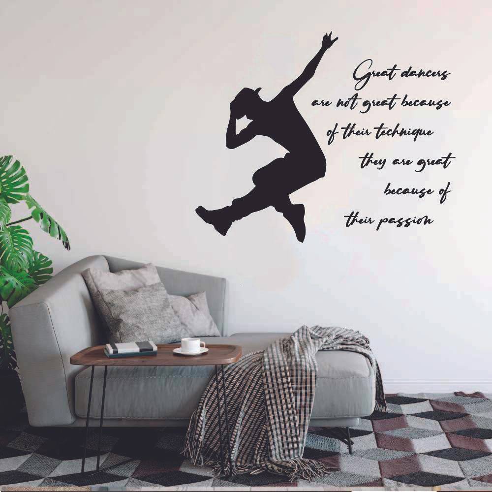 Ballerina Vinyl Wall Sticker Decal - Ballet Dancer Motivational Quote