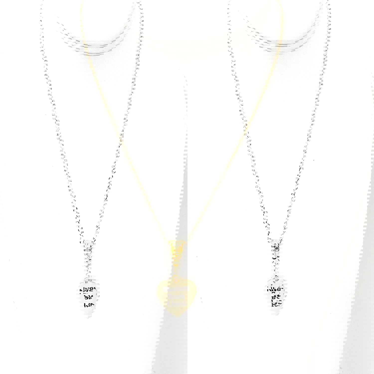 Nurses Save Lives Necklace - Gold-Plated Nurse Gift for Healthcare Workers