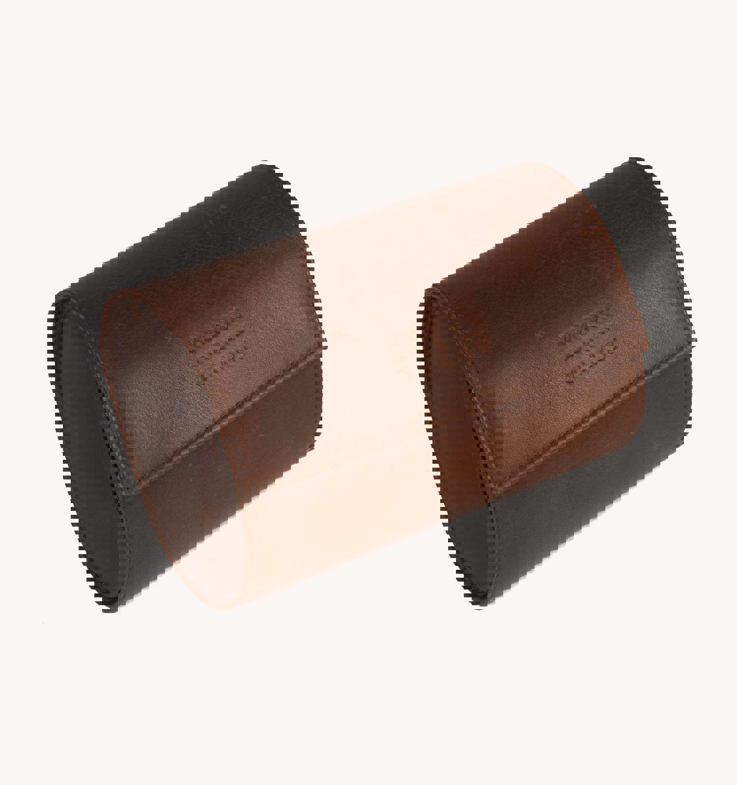 Moore & Giles Double Watch Case in Baldwin Oak - Brown Leather Watch Storage