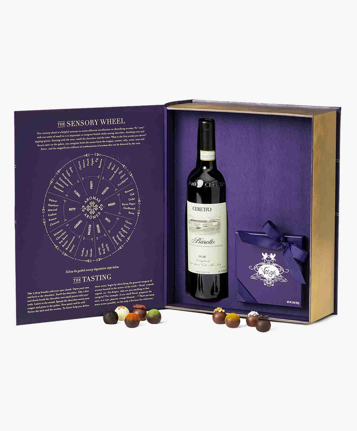 Ceretto Barolo and Chocolate Pairing Giftbox - Luxury Wine and Chocolate Experience