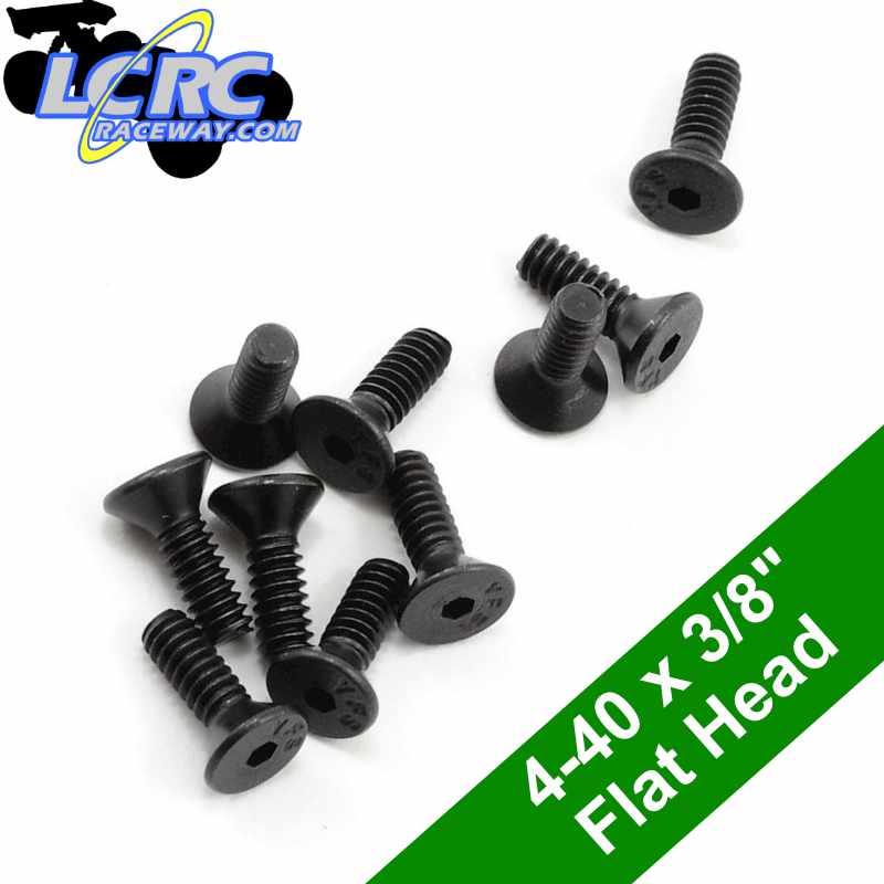 ProTek RC PTK-H-7102 4-40 x 3/8 Flat Head Screws (10 Pack)