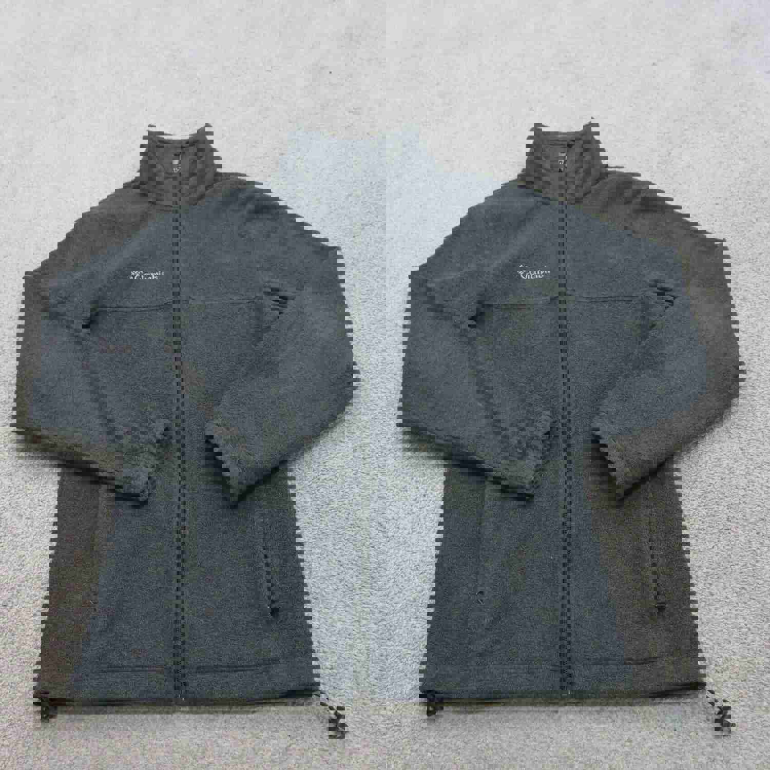 Columbia Men's Large Gray Full Zip Fleece Jacket for Outdoor Activities