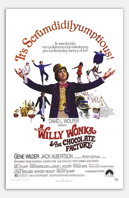 Willy Wonka and The Chocolate Factory - 11 x 17 Movie Poster (1971 Reprint)