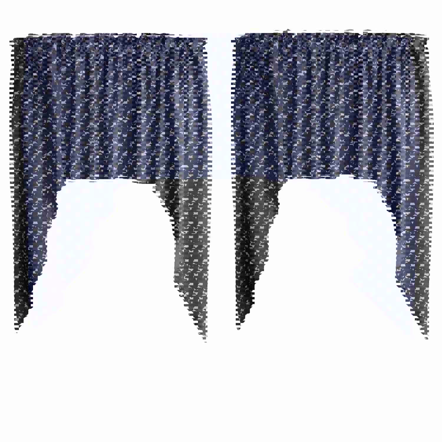 Swag Valance Cotton Stars Print - 58" Wide / 36" Tall