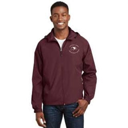 Sport-Tek® Hooded Raglan Jacket - Water-Repellent & Lightweight
