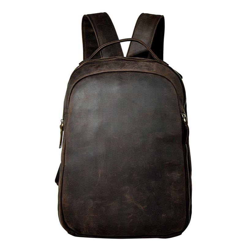 Cool Vintage Leather Men's Backpack - Durable Travel & School Satchel