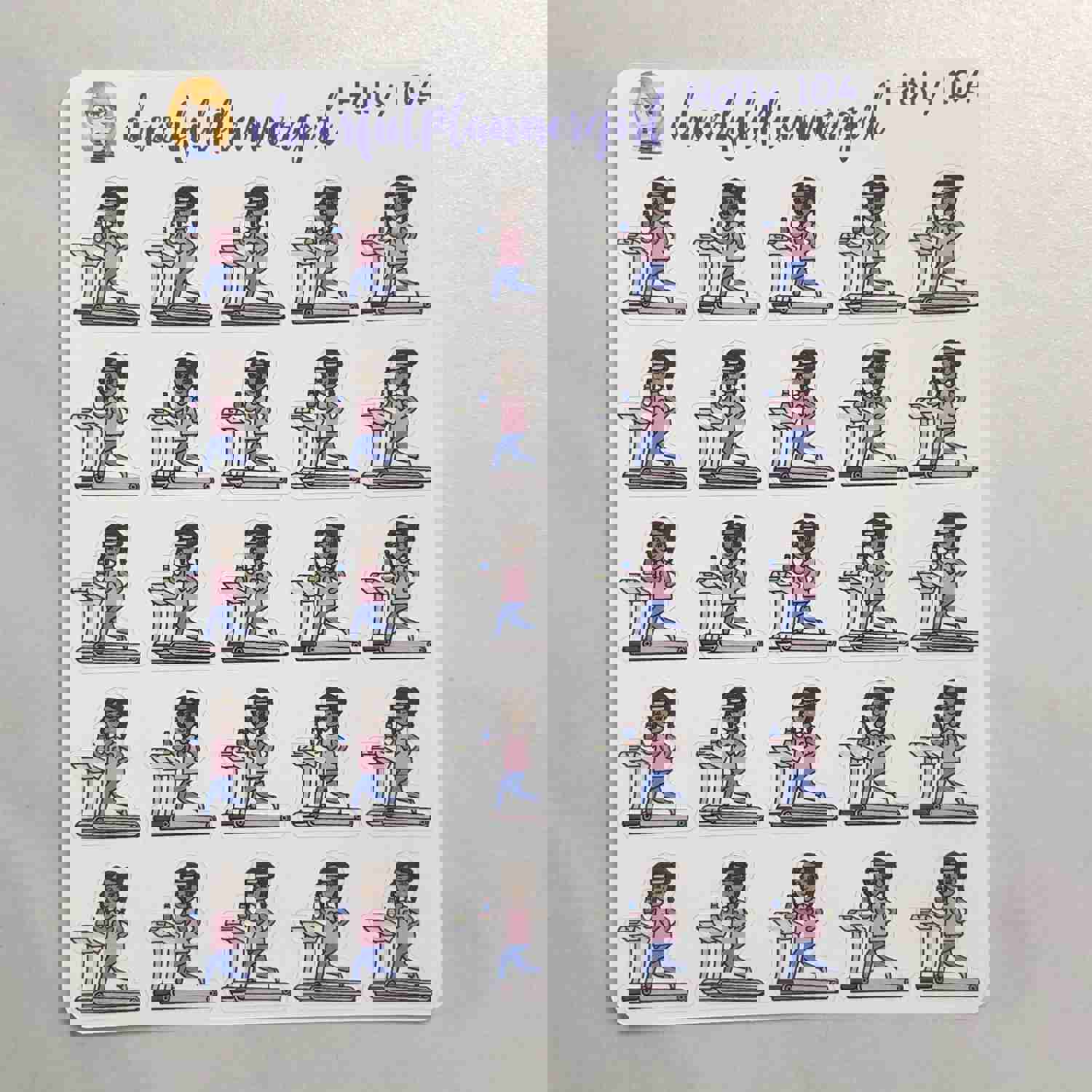 Exclusive Fitness Treadmill Cardio Character Stickers - Anna, Daisy, Emma, Holly