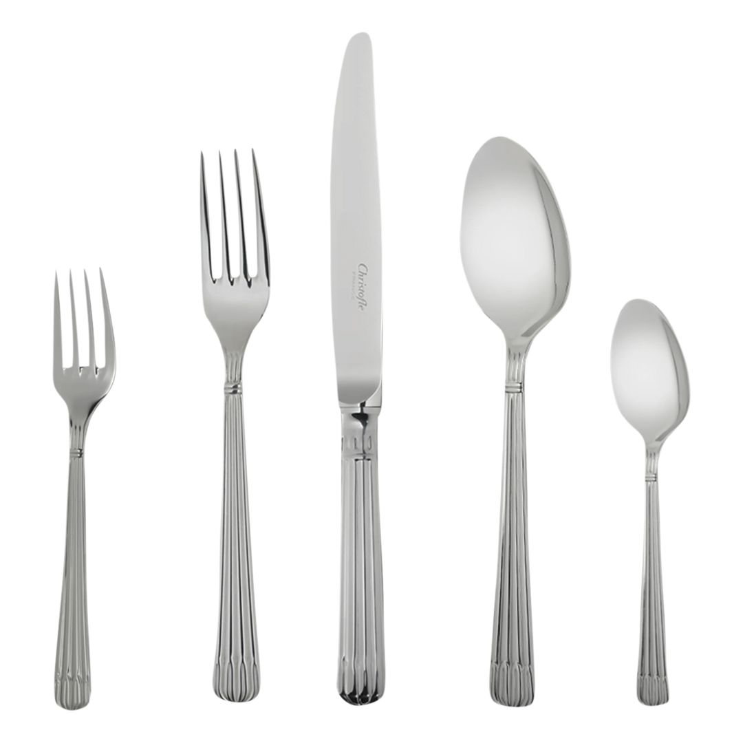 Osiris Christofle Stainless Steel Flatware 5 Piece Setting