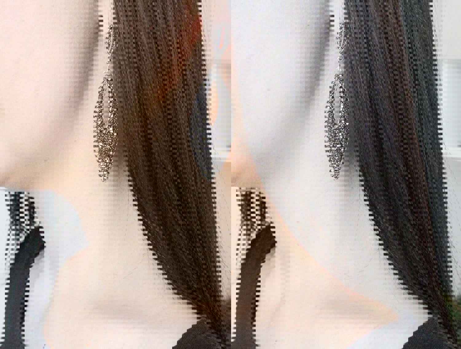 Sterling Silver 925 Earrings, Ring, Pendant, and Chain Set with Marcasite Stones