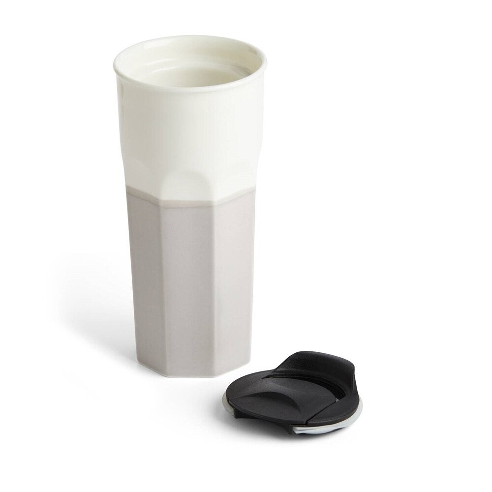 Coffee Studio Travel Mug - 12 oz. Porcelain with Double-Wall Ceramic