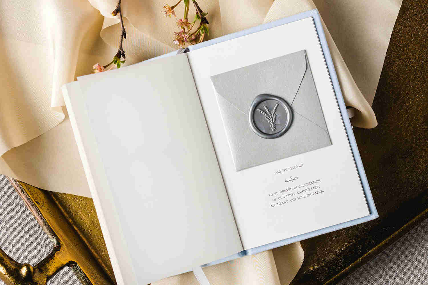 Once Upon a Time - Set of 2 Heirloom Vow Books for Weddings
