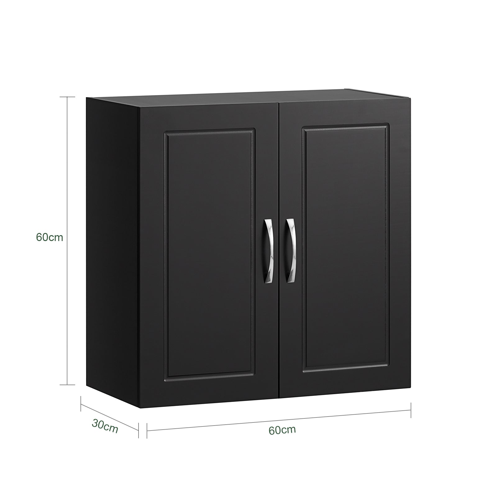Modern Kitchen Bathroom Wall Cabinet with Adjustable Shelf - FRG231-SCH