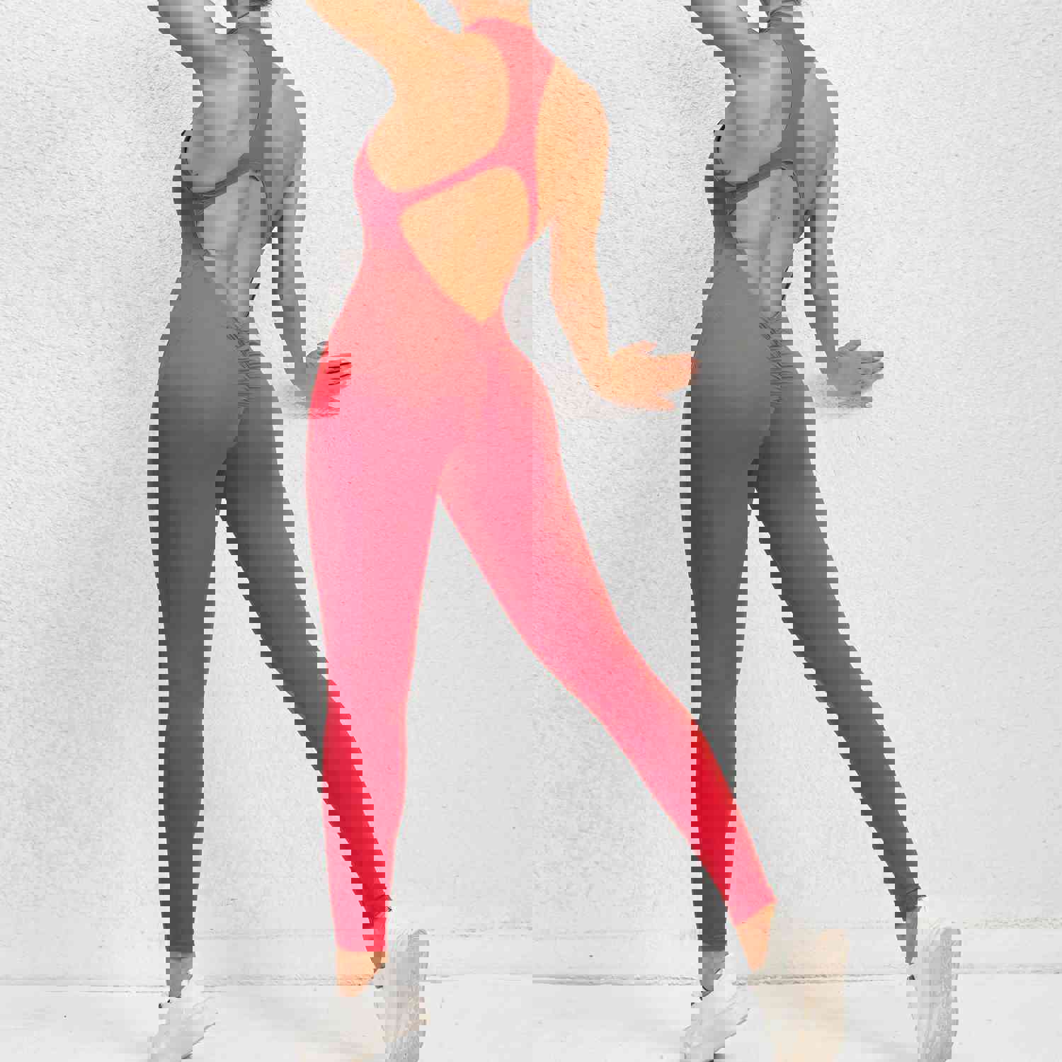 Zippered Yoga Fitness Jumpsuit - Sleeveless Tummy Control Shapewear for Women