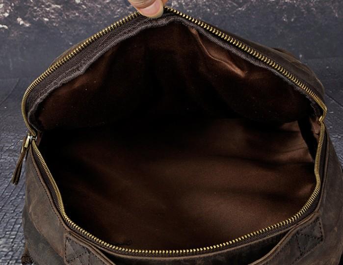 Cool Vintage Leather Men's Backpack - Durable Travel & School Satchel