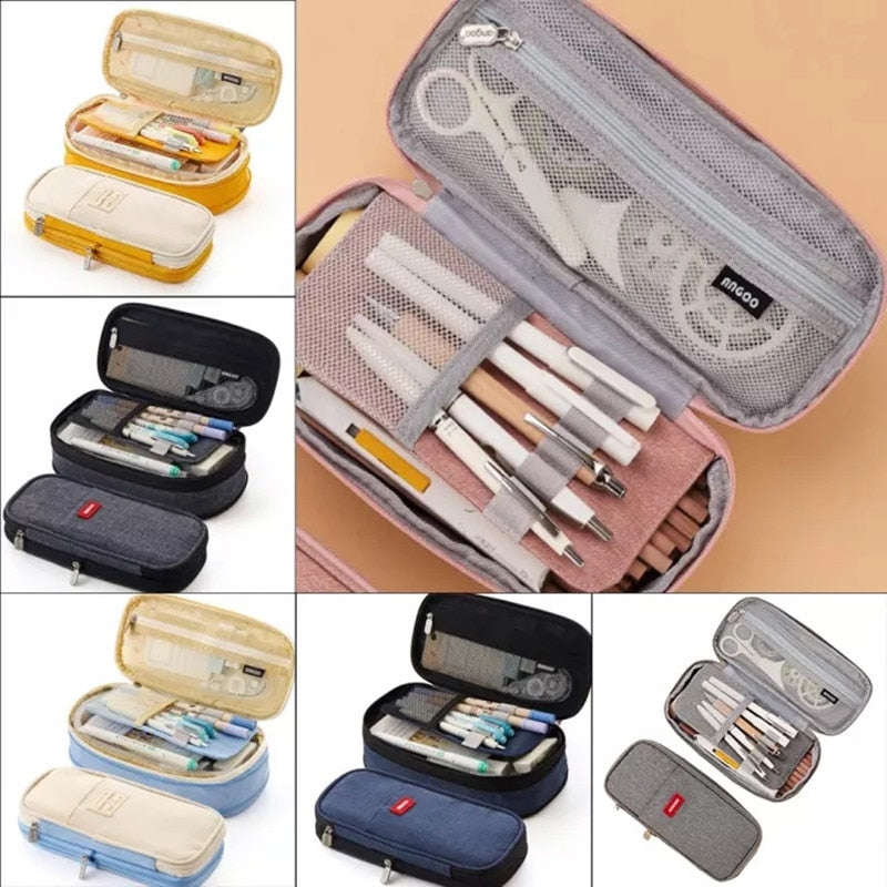 Lkblock Large Capacity Pencil Case for School, Office, and Kids