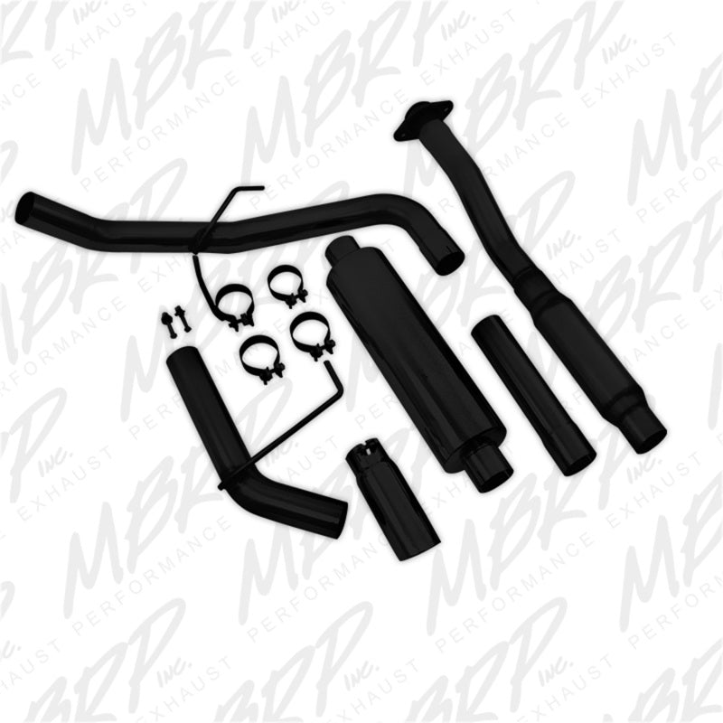 MBRP S5230BLK Ford 3 Inch Cat Back Exhaust System Single Side Exit Black Series For 11-14 Ford F-150 5.0L