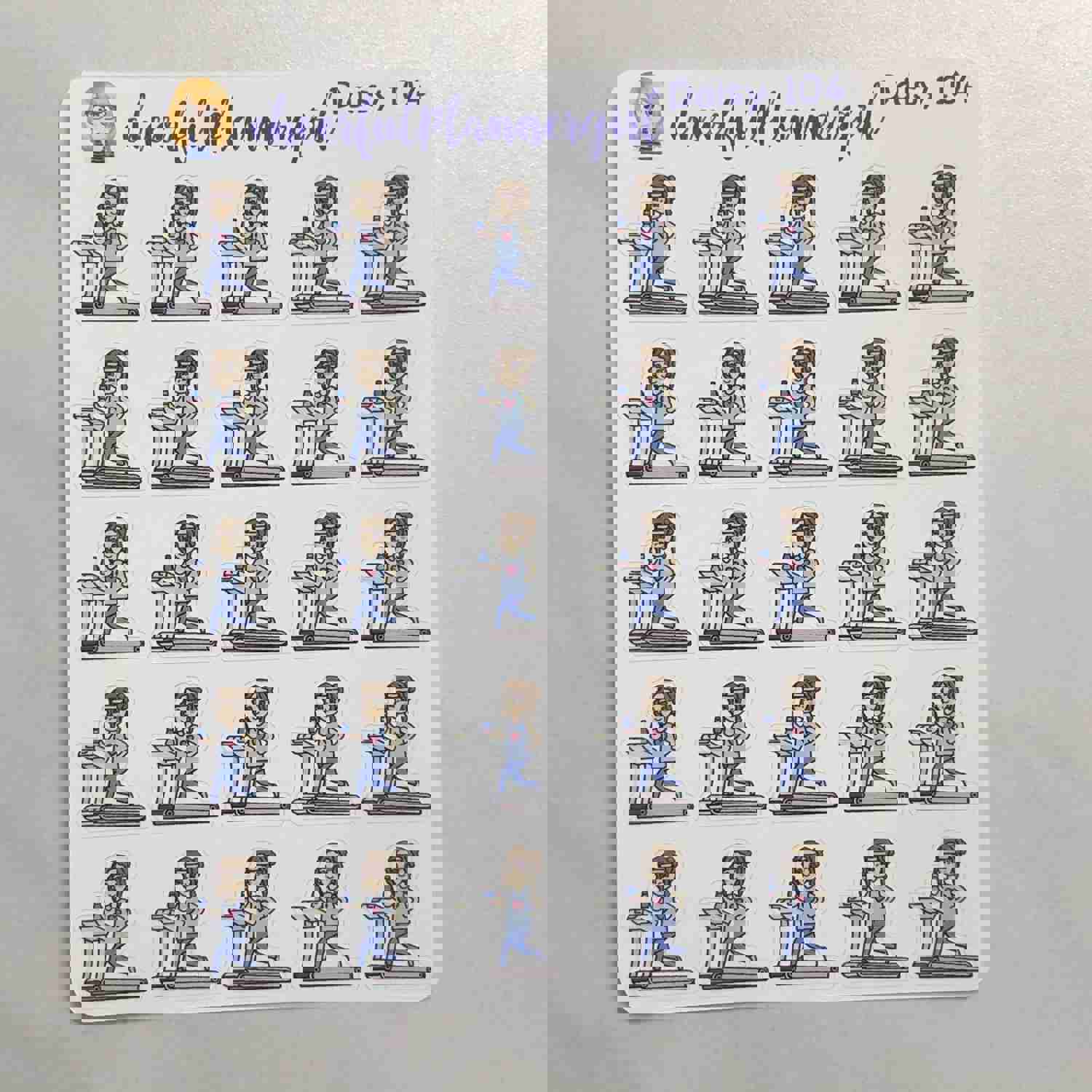 Exclusive Fitness Treadmill Cardio Character Stickers - Anna, Daisy, Emma, Holly