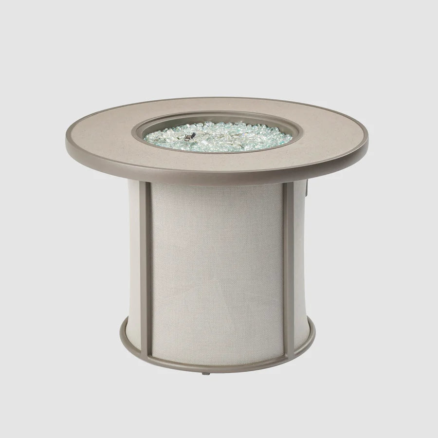 Outdoor Greatroom Company Gray Stonefire Round Gas Fire Pit Table