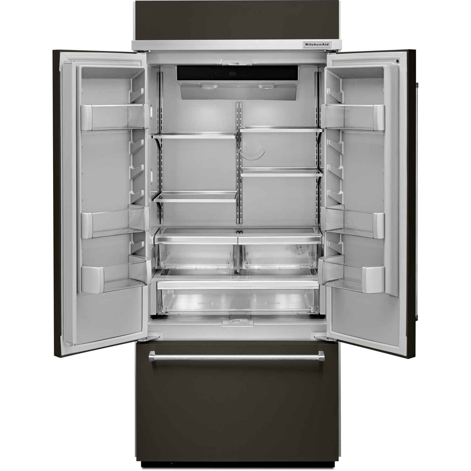 KitchenAid 36-inch Built-in French 3-Door Refrigerator with Internal Ice Maker KBFN506EBS