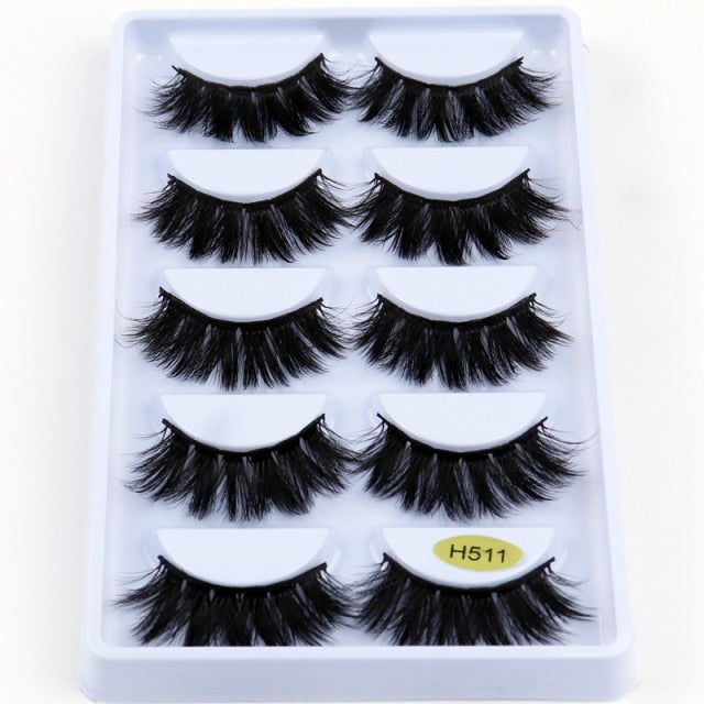 7/8/10 Pairs 3D Mink Lashes - 25mm Dramatic Volume Natural Long Silk Eyelashes