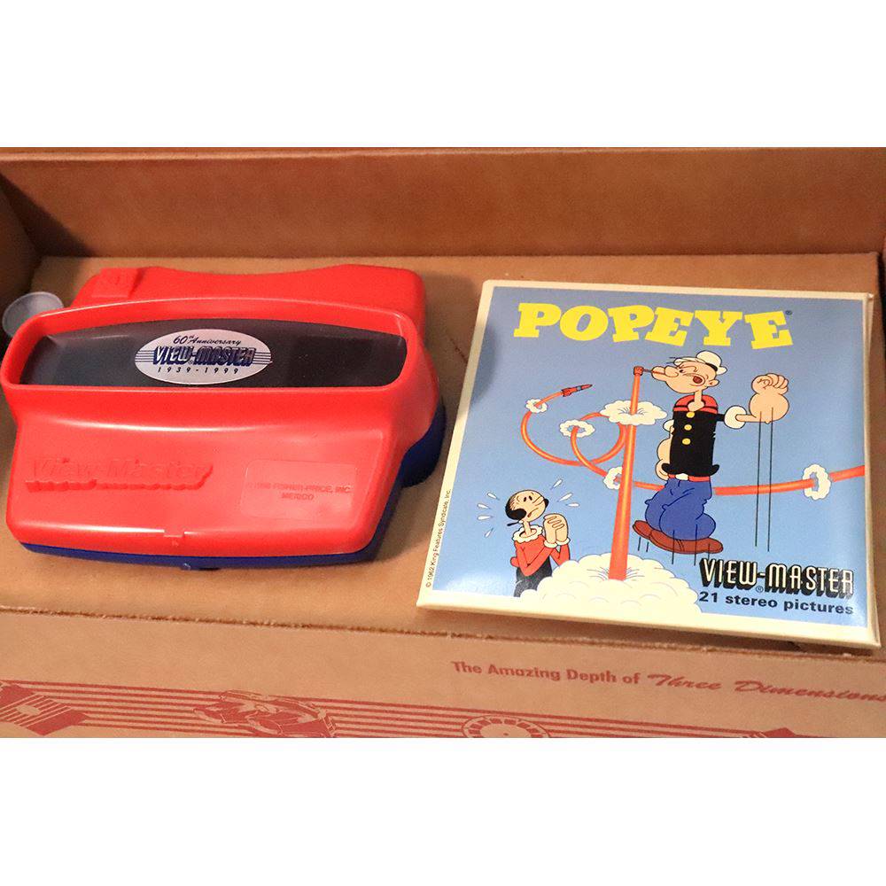 Popeye Gift Set - 60th Anniversary - Viewer and Popeye 3 Reel Set - Vintage/As New