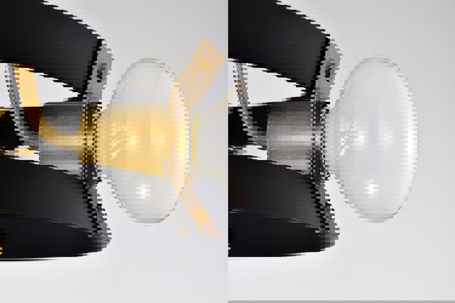 SATCO/NUVO Marsden 4 Light Semi Flush Matte Black And Natural Brass Finish (60-7866)