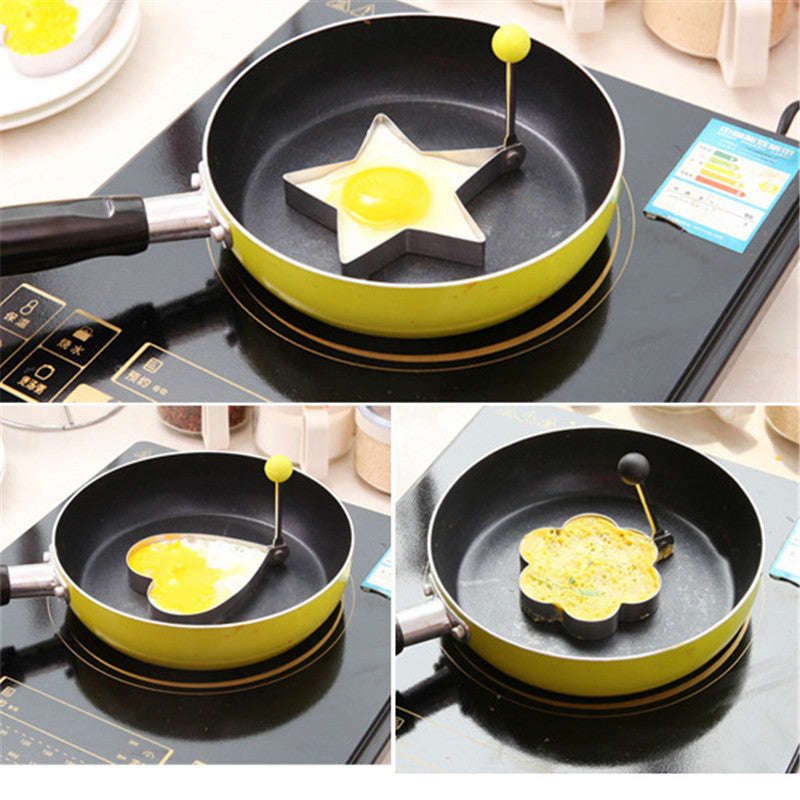1Pcs Creative Sticky Fried Eggs Thick Stainless Steel Fried Eggs Die DIY Kitchen Gadget Mould