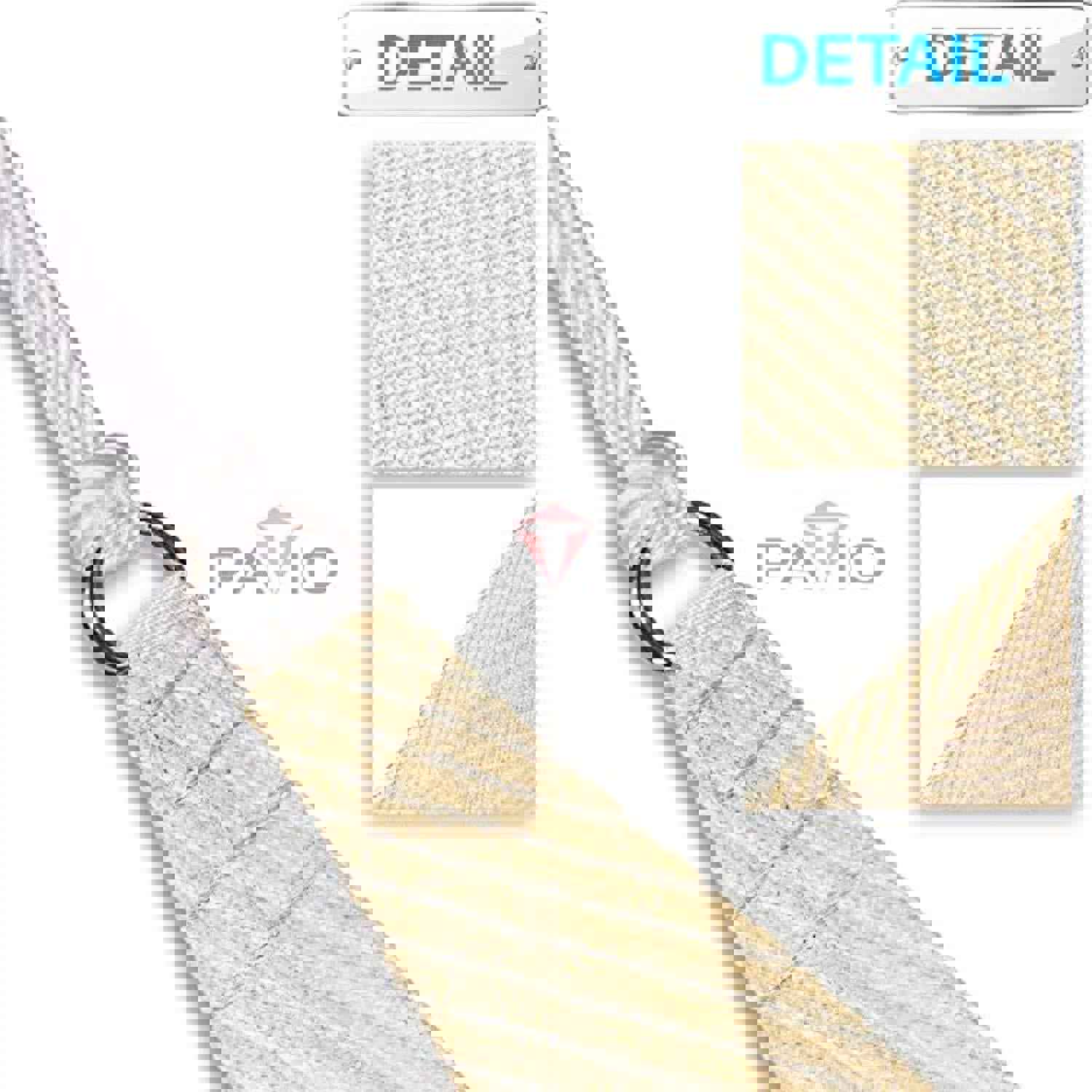 Patio Paradise 20 x 20 x 20 Beige Sun Shade Sail Triangle Canopy