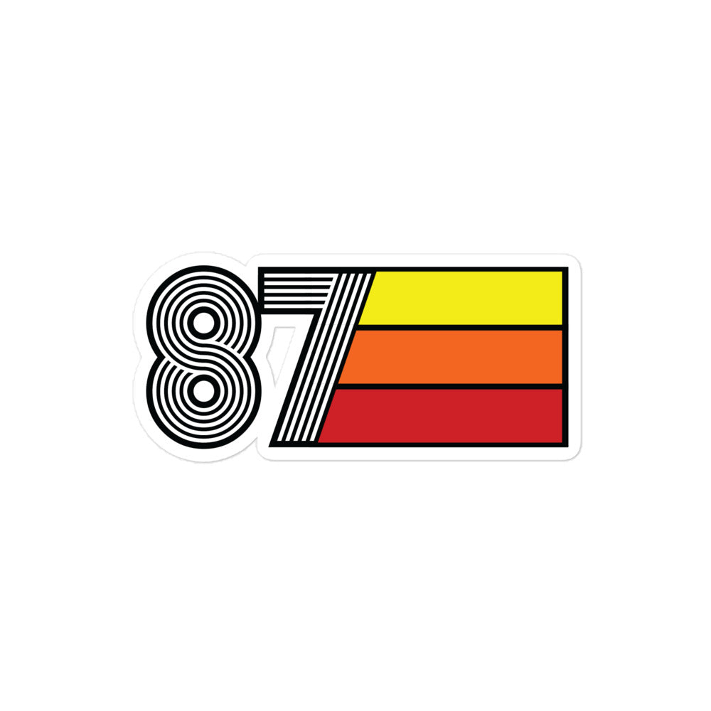1987 Retro Tri-Line Decal Bubble-free Vinyl Stickers