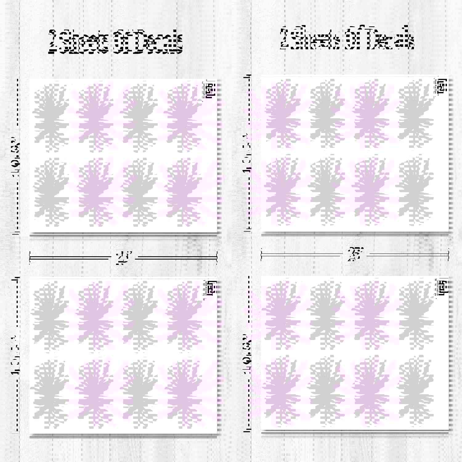 Purple Stars Wall Decals for Girls Bedroom