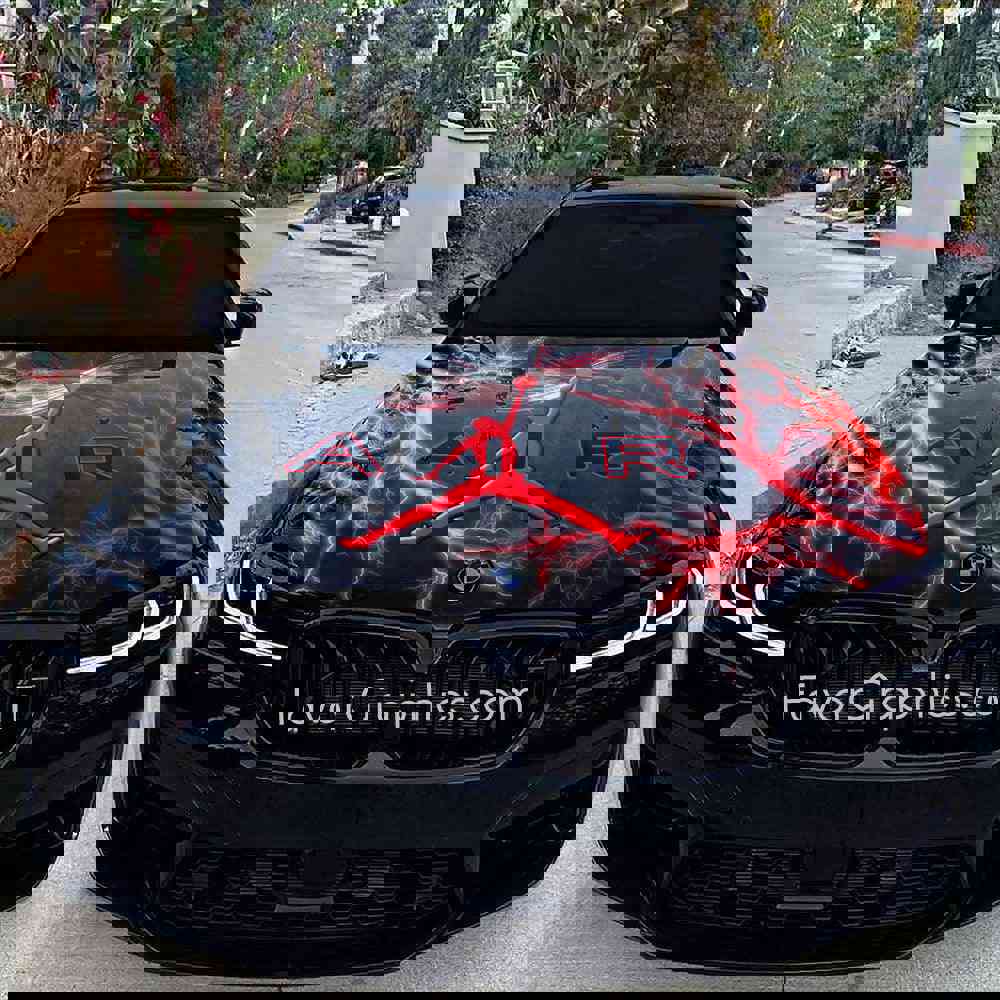 Air Jordan Itasha Car Vinyl Hood Wrap Decal Sticker