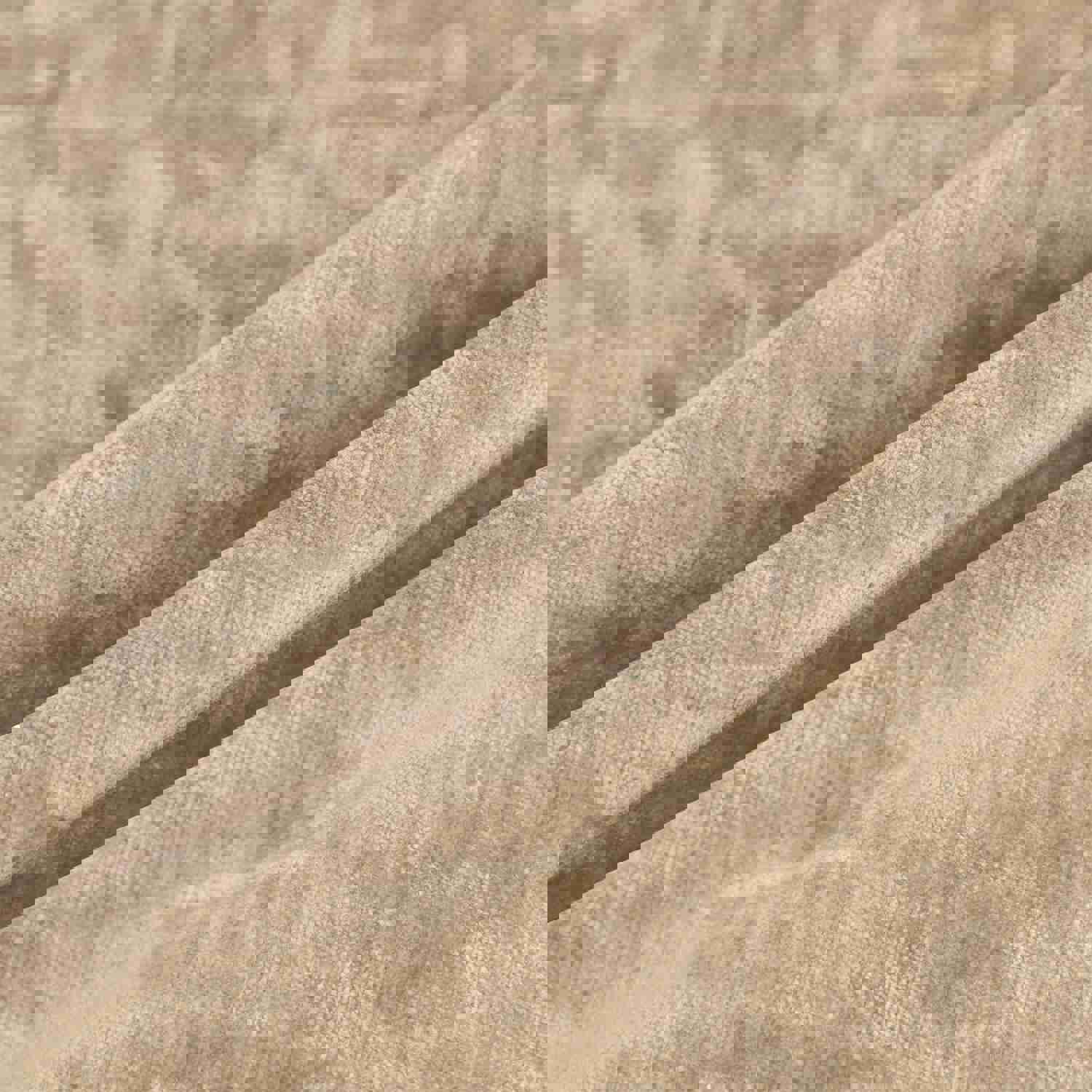 Beige Chenille Swag Valance with Beads and Tassels