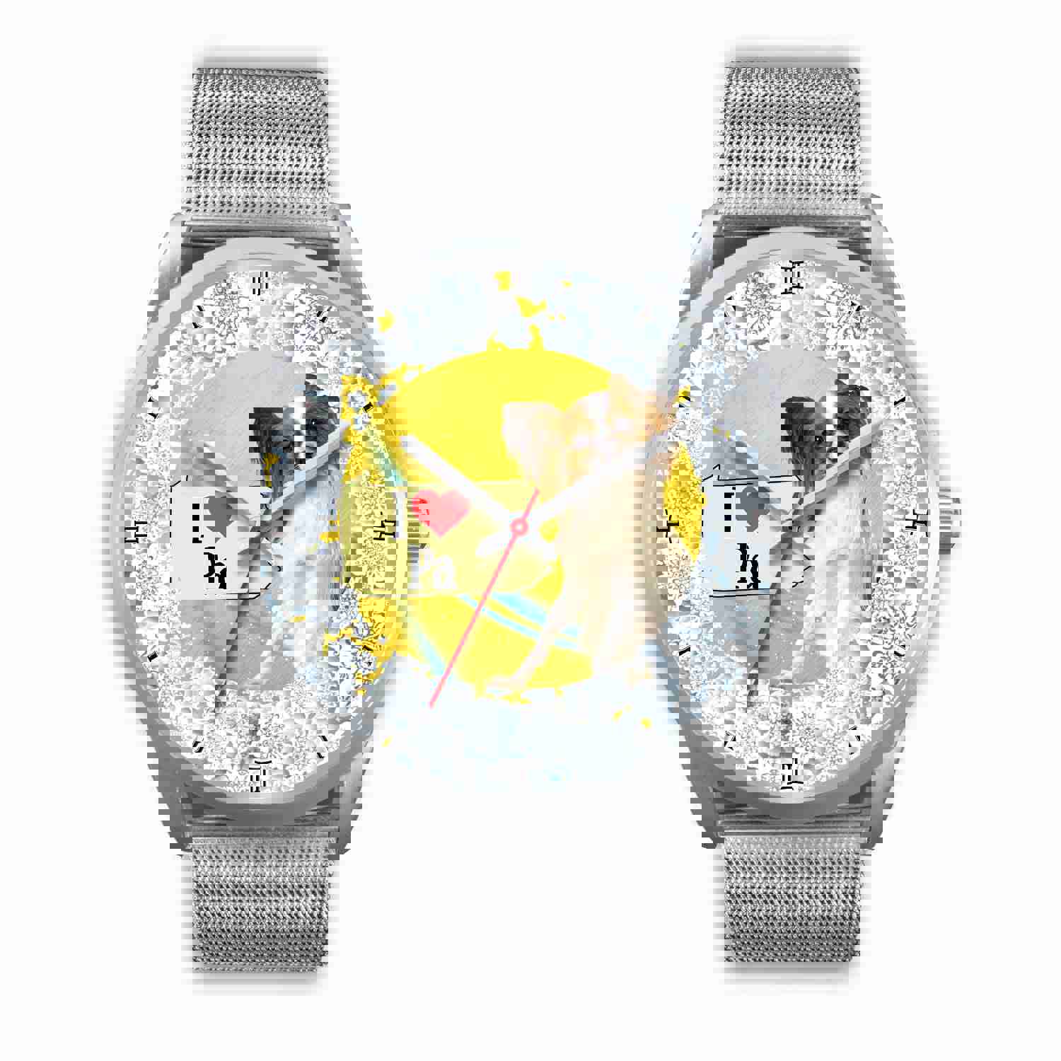 Cute Papillon Dog Pennsylvania Christmas Special Wrist Watch
