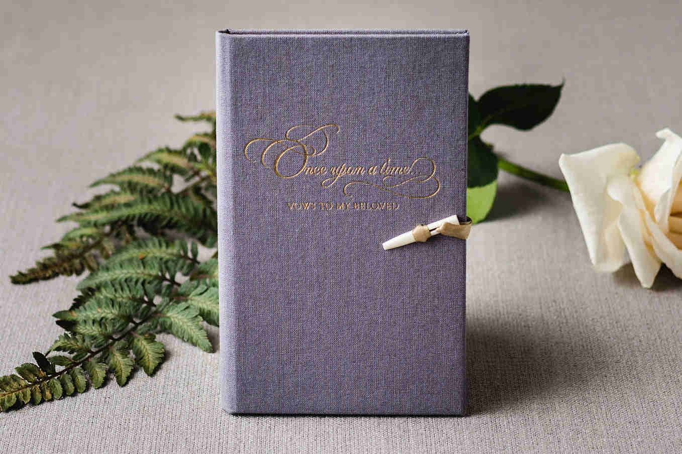 Once Upon a Time - Set of 2 Heirloom Vow Books for Weddings
