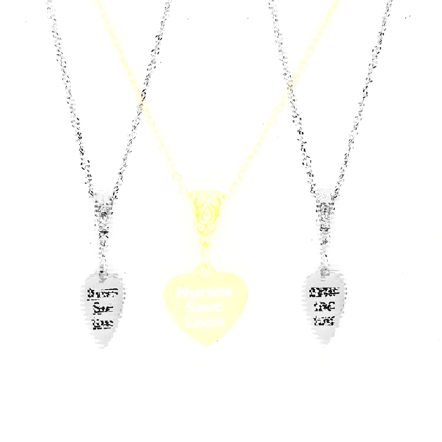 Nurses Save Lives Necklace - Gold-Plated Nurse Gift for Healthcare Workers