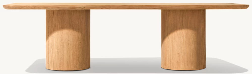 RH Oslo Teak Rectangular Dining Table