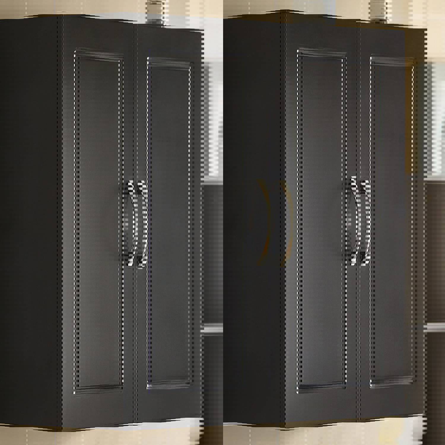 Modern Kitchen Bathroom Wall Cabinet with Adjustable Shelf - FRG231-SCH