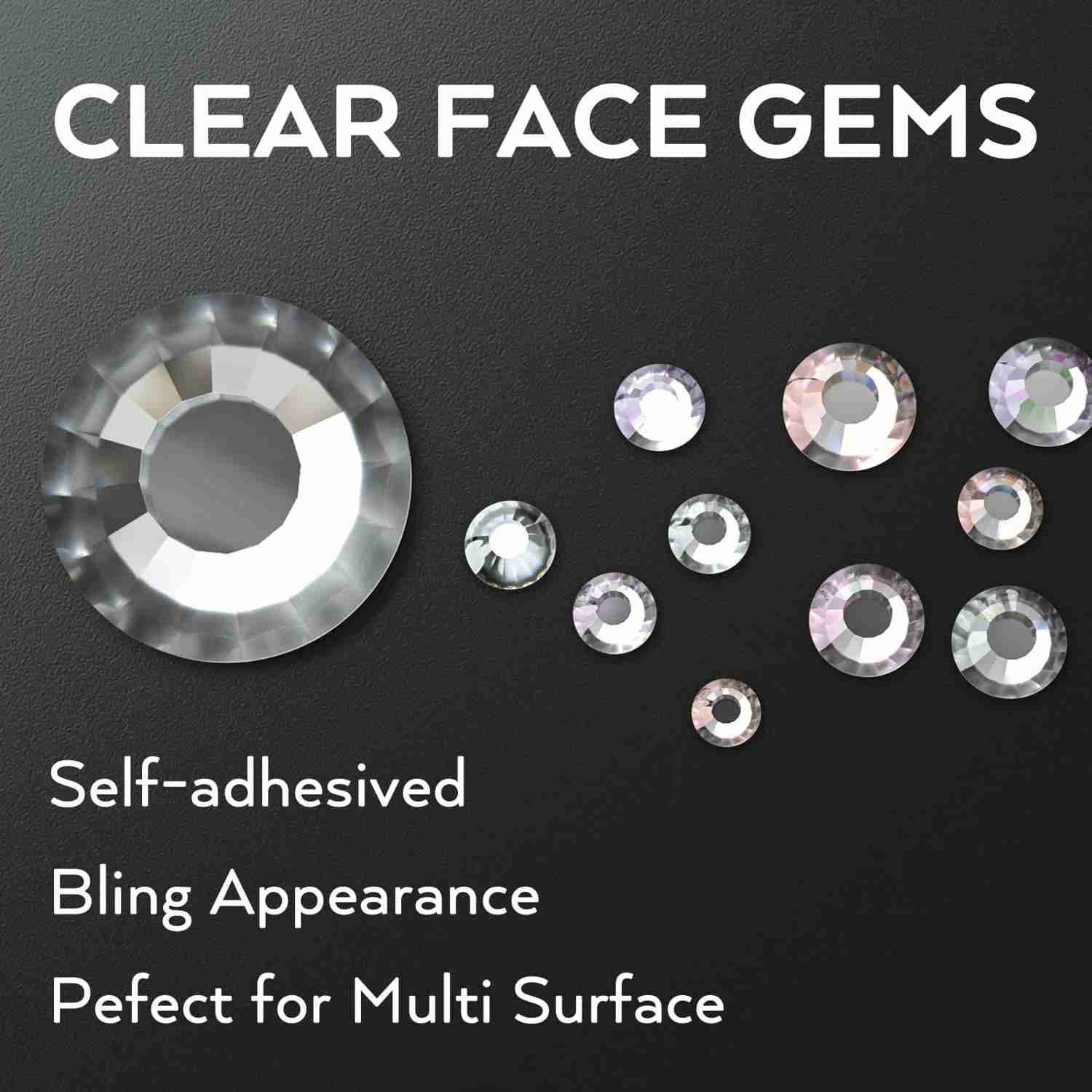 Nicpro Rhinestone Stickers 2475 PCS - Self Adhesive Face Gems for Body, Nails, and Crafts