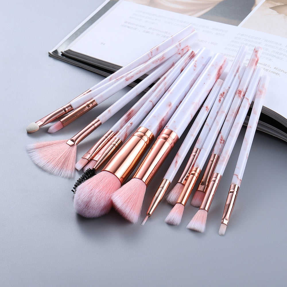 KOSMETYKI 15Pcs Makeup Brushes Set for Foundation, Blush, Eyeshadow & More